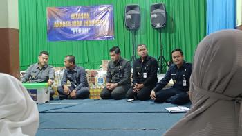 Bantuan Sosial Yayasan Ananta Hira dengan Sespimmen Sespim Lemdiklat Polri di PONDOK PESANTREN AL- KAUTSAR